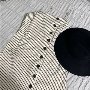 Black and White Pinstripe Maxi